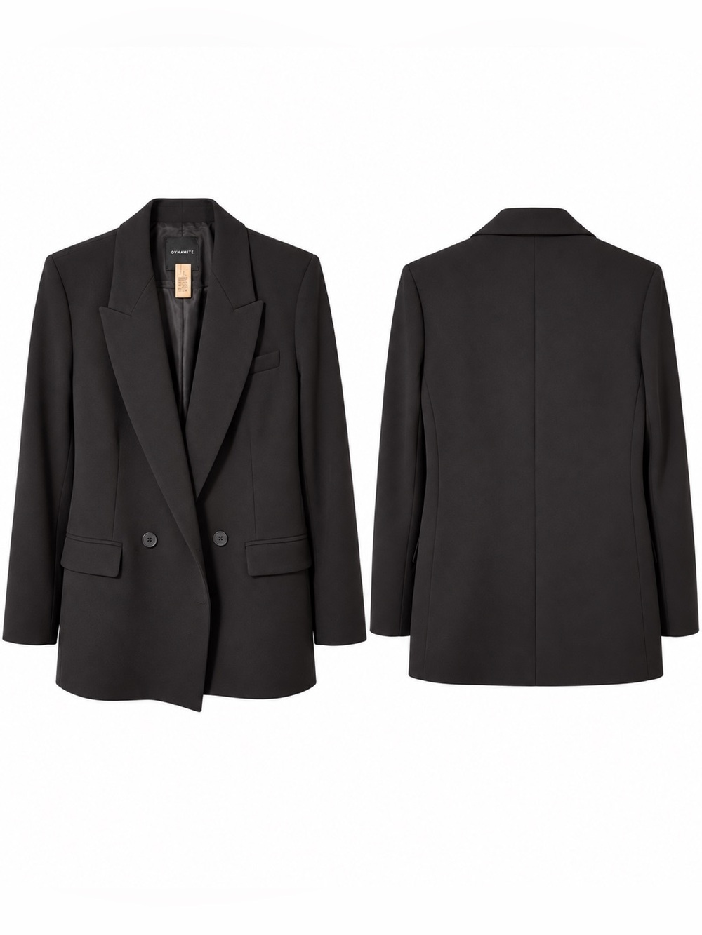 Dynamite Black Double-Breasted Women's Blazer